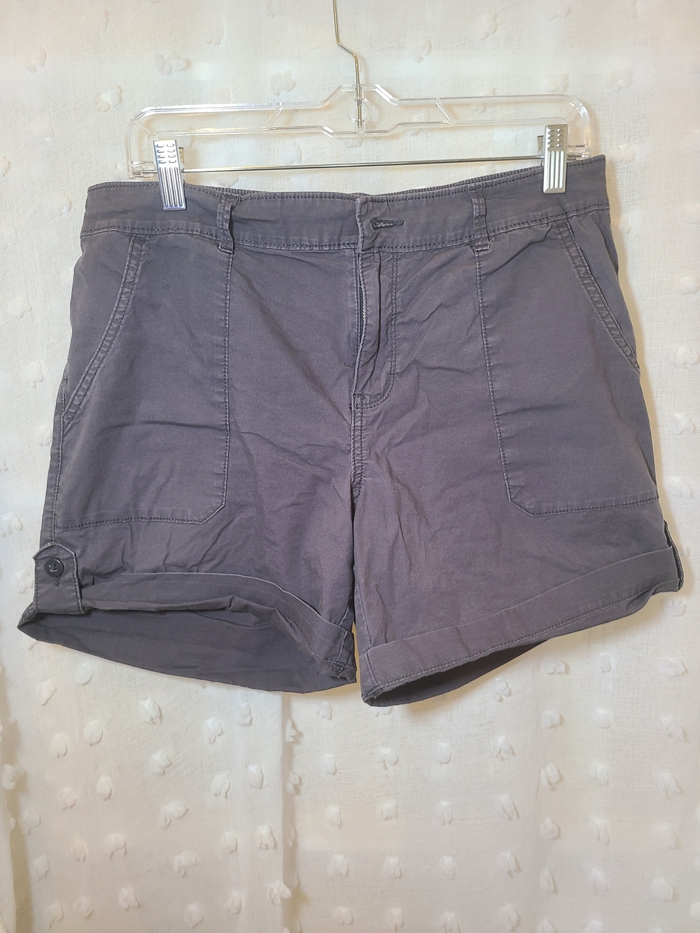 Women's Casual Cotton Utility Shorts - Gray